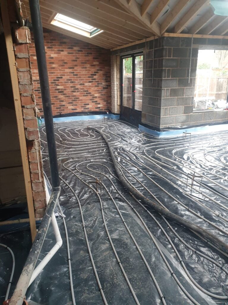 Liquid Screed Extension Floor, The Wirral ECOFlo Screed